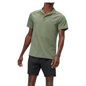 Outdoor Voices Cotton Blend Pique Knit Short Sleeve Polo Shirt Golf Men's Medium